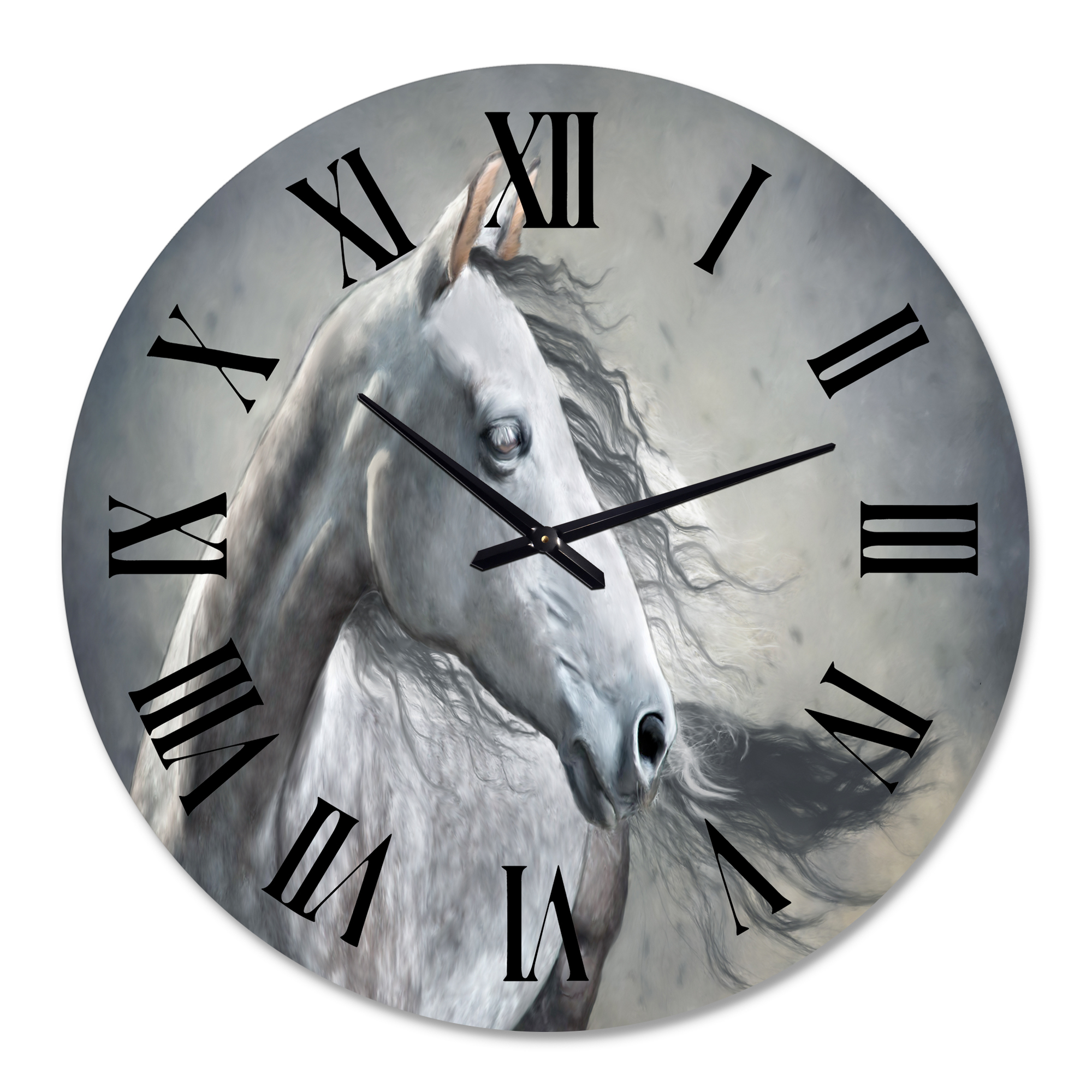 Designart 1 in Quartz Farmhouse Wall Clock