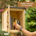 thumbnail image 6 of Ilyapa Outdoor Library Book Box - Free Literature Exchange Kit for Outside - Little Wood Cabinet for Sharing Books and Arts - 13x11x16 Inch, 6 of 8