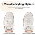 thumbnail image 5 of Women's Ribbon Lace-Up Fashion Sneakers Arch Support Walking Shoes, 5 of 6