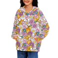 thumbnail image 2 of DISNIMO Girls Hippie Hoodie Kids 11-13 Flower Hoodies for Teen Girls Pullover Sweatshirt with Pockets Hooded Sweatshirts Boys and Girls Matching Clothes for Children Polyester Hoodie Youth Fall, 2 of 7