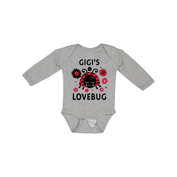 Inktastic Valentine's Day Gigi's Lovebug Boys or Girls Long Sleeve Baby Bodysuit