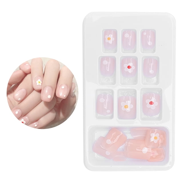 24 Uñas Postizas ANGGREK Cobertura Completa Adhesivas Reutilizables 15 Tamaños