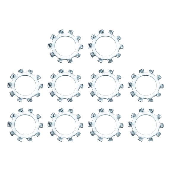 10Pcs SAE 5/8" Zinc-Plated Carbon Steel External Tooth Lock Washer