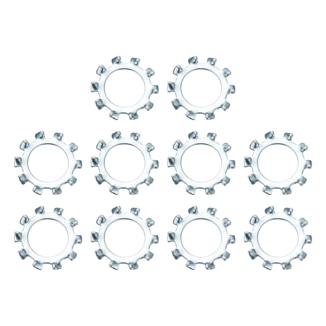 10Pcs SAE 5/8" Zinc-Plated Carbon Steel External Tooth Lock Washer