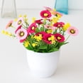 thumbnail image 6 of Artificial Mum Plant Verdsylv 21 Heads Artificial Money Tree Mum Plant - Potted Plastic Flowers for Outdoor Patio, Porch, Spring & Summer Garden Decor, Outdoor Plastic Flowers, 6 of 9
