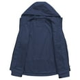 thumbnail image 4 of iHPH7 Imperméables à Capuche pour Femmes Imperméables pour Femmes avec Capuche Vêtements d'Automne pour Femmes Veste de Voyage Veste de Pluie de Randonnée pour Femmes Mode d'Automne Veste de Pluie à Capuche pour Femmes Bleu Foncé S, 4 of 9