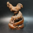 thumbnail image 5 of Vintage Boxwood Wooden Carved Chicken Statue Rooster Kitchen Decor Home Decorative Sculpture Farm Animals Decoration Figurine Collection Wood Carving, 5 of 5