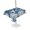Lake blue, variant on Outdoor Tablecloth with Umbrella Hole for Patio/Picnic/Party/Camping, Black Starfish Coastal Waterproof Table Cloth Round Cover Washable, Shell Coral Summer Beach Nautical Ocean (Dia 54")