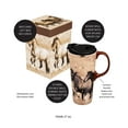 thumbnail image 4 of Evergreen Ceramic Wild Chestnut Travel Coffee Mug, 17 ounces, 4 of 9