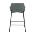 thumbnail image 5 of Daniella Industrial Counter Stool In Black Metal And Green Faux Leather - Set Of 2, 5 of 7