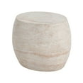 thumbnail image 3 of Christopher Knight Home Elegant 24.75" Outdoor Lightweight Concrete Oval Side Table, Travertine Finish, 3 of 9