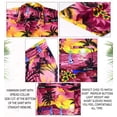 thumbnail image 5 of HAPPY BAY Men's Hawaiian Shirts Short Sleeve Button Down Shirt Men's Summer Shirts Casual Beach Vacation Hawaii Island Shirts for Men Funny S Scenic, Pink, 5 of 6