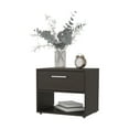 thumbnail image 3 of Modern Stained Walnut Nightstand With Space Division - Round Rock Contemporary Function, 3 of 4