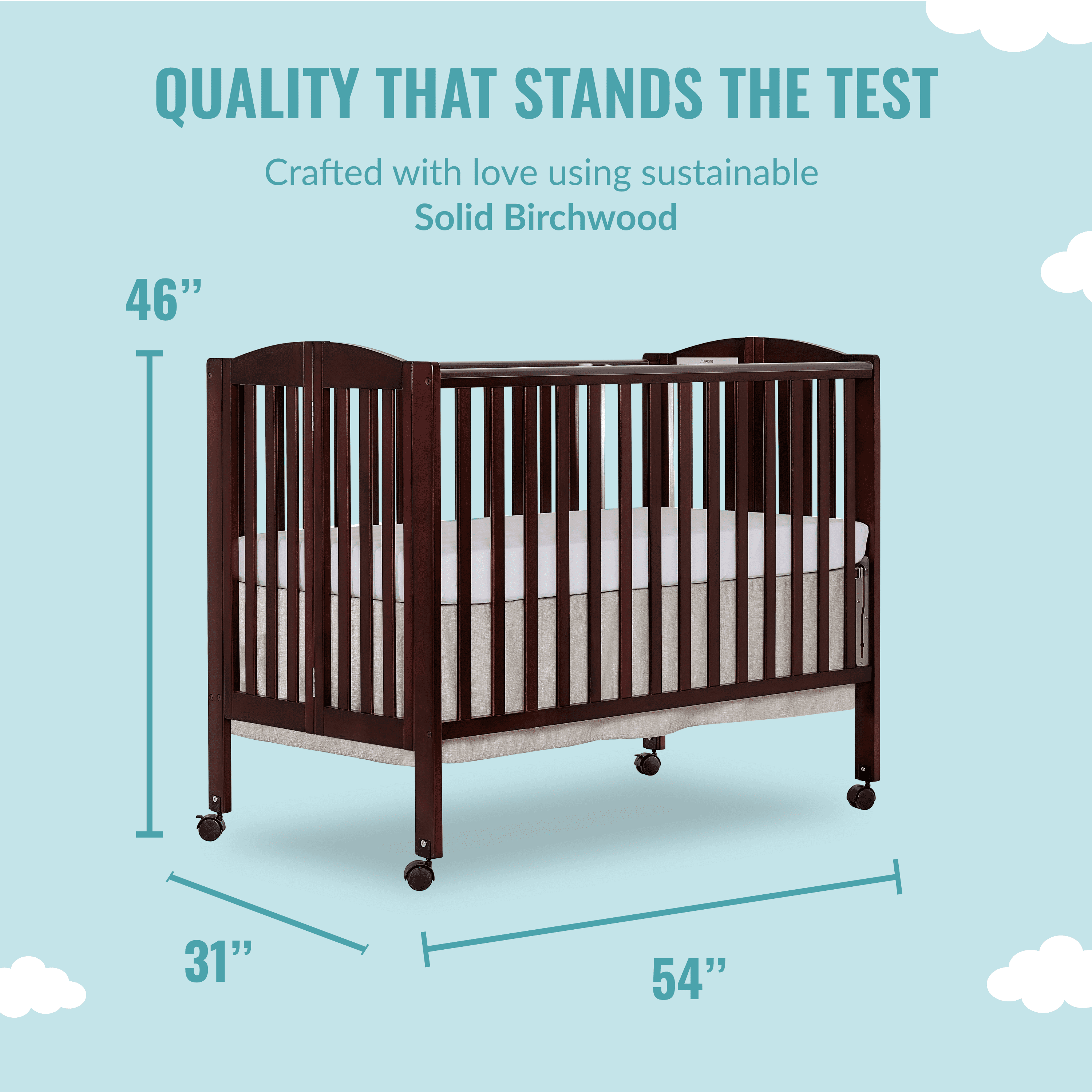 Folding cribs sales full size