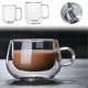 thumbnail image 4 of Double Wall Glass TeaCup Transparent Coffee Milk Water Mug 250ml, 4 of 5