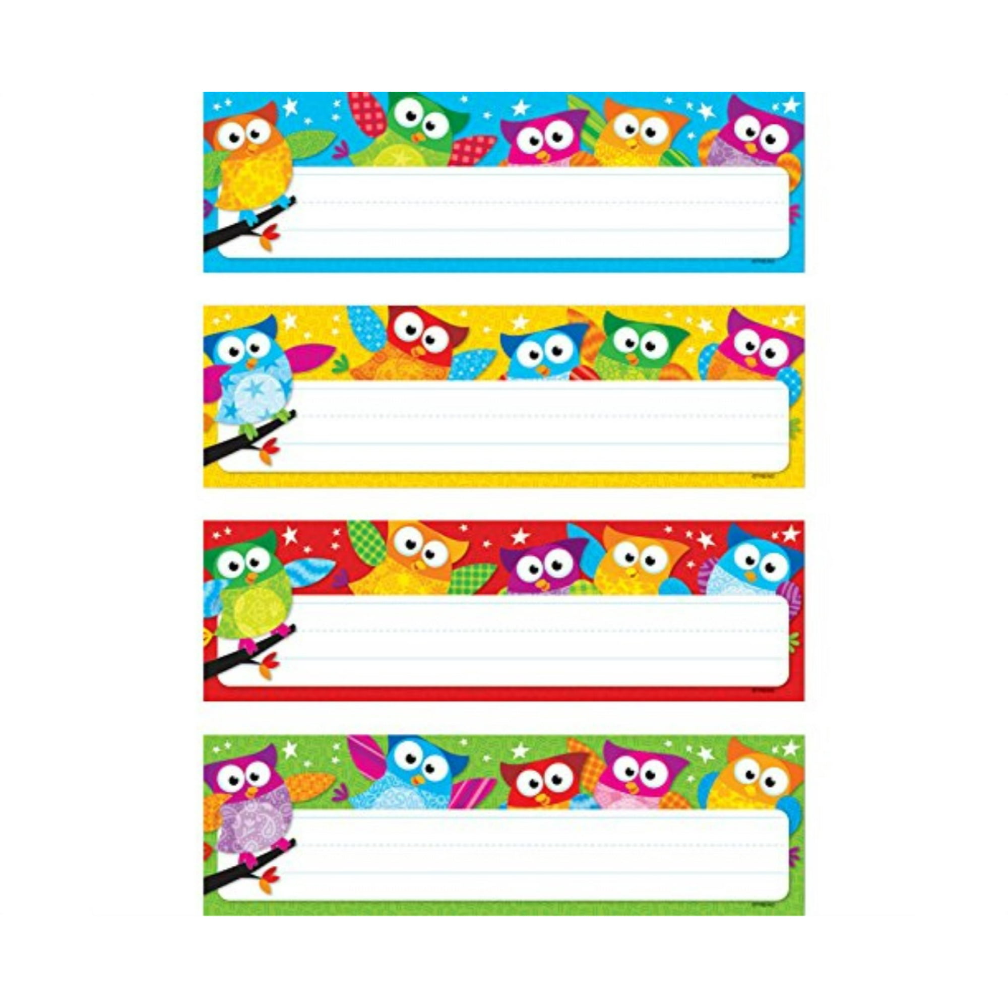 Trend Enterprises Inc Owl Stars Desk Toppers Name Plates Var