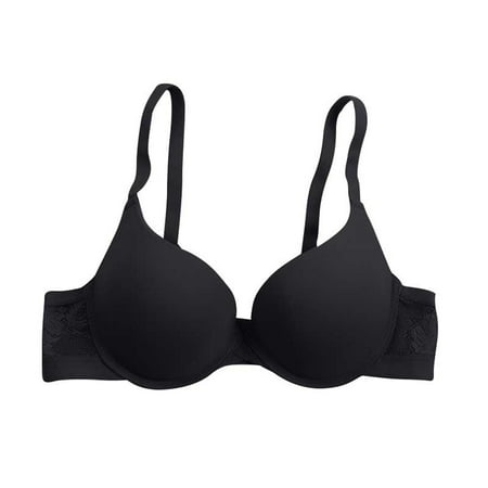 XFLWAM Bralette for Women Push Up Bra Lift Up Bra Zero Gaps Silky Fabric Underwire Lace Bras Breathable Everyday Bralette