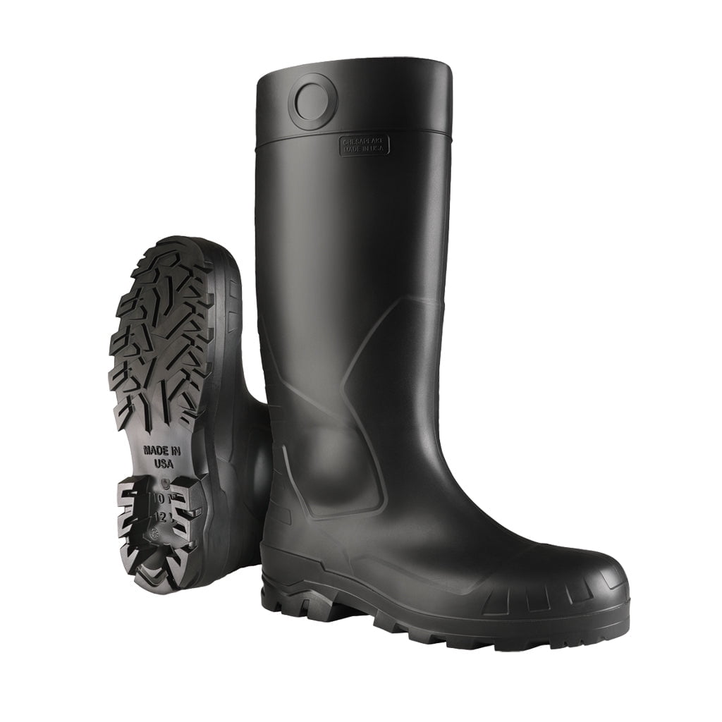 Dunlop Chesapeake Safety Steel Toe Black Pvc Work Boots Black