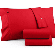 Tommy Hilfiger RED Solid Core King Sheet Set, US King
