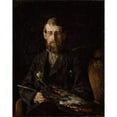 thumbnail image 3 of Erik Werenskiold 12x14 Black Modern Framed Museum Art Print Titled - Portrait of the Painter Nils Hansteen (1877), 3 of 5