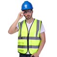 thumbnail image 4 of GOGO High Visibility Breathable Safety Vest Reflective Uniform Vest with Carry Bag-Purple-2XL, 4 of 8
