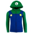 thumbnail image 1 of Sudadera con capucha Nintendo Super Mario Bros. Boys Luigi Talla 5/6, 1 of 7
