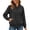 Black, variant on Womens Jacket Front Zip with Pockets Lightweight Shirt Fall Relaxed Fit for Everyday Casual Wear Pink,M