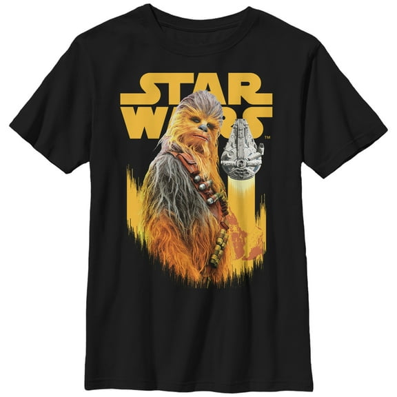 Boy's Solo: A Star Wars Story Chewie Pose Graphic Tee Black Large