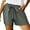 Gray, variant on Abomasnow Womens Summer Shorts with Pockets Lightweight High Waisted Adjustable Tie Knot Loose Casual Shorts