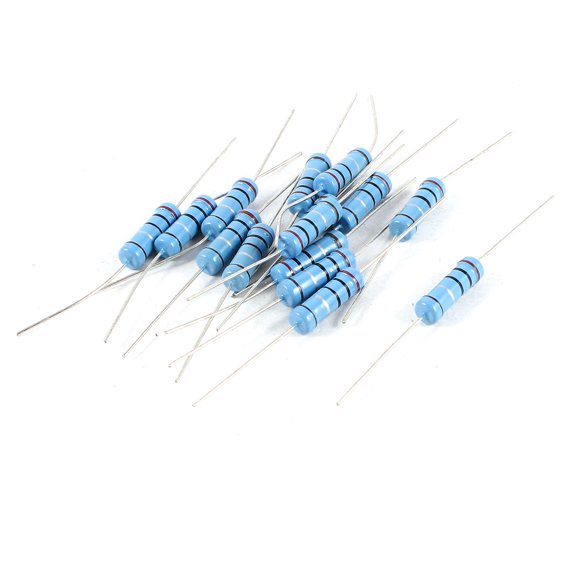 15Pcs Axial 1% Tolerance Colored Ring Metal Film Resistor Resistance 2Ohm 2W