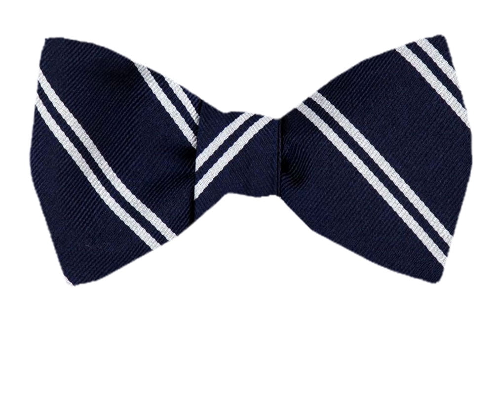 Men's Navy Blue Silk Self Tie Bowtie Tie Yourself Bow Ties