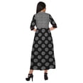 thumbnail image 4 of Moomaya Printed Front Slit A-Line Kurtis For Women Short Sleeve Summer Kurta, 4 of 5