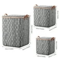 thumbnail image 4 of 100L Large Comforter Storage Bags Closet Organizer for Clothes Sweater Clothes Organizer with Zipper Handles for Blanket Closet Storage Container, Gray, 4 of 9