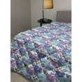 thumbnail image 2 of Floral Down Alternative Comforter, Repetitive Abstract Watercolor Flowers and Leaves Nature Beauty Blossoms Pattern, Microfiber Quilt for All Season, 5 Sizes, Multicolor, by Ambesonne, 2 of 3