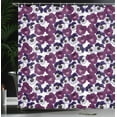 thumbnail image 4 of Ambesonne Pansy Shower Curtain, Spring Purple Blossoms Art, 69"Wx84"L, Multicolor and White, 4 of 5