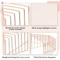 2 Pcs 7 Section Wire File Organizer for Desk, Metal Mesh Incline File ...