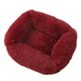 thumbnail image 2 of Tvtnvo Relaxed Kennel Pet Sleeping Bed Dog House Pet Hideout Bolster Raised Rim Neck Support Super Soft Filling for Joint and Muscle Pain Relief Indoor Small Dogs and Pets Red 21.7 in, 2 of 2