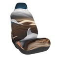 thumbnail image 1 of Wukai Coral Fish Dolphin Full Set Car Seat Covers with Soft Padding Universal Auto Front Seats Protector and Cushion Mat, 1 of 5