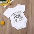 thumbnail image 5 of Arvbitana Newborn Baby Short Sleeve Romper O Neck Snap Jumpsuit Infant Summer Casual One-piece Outfits, 5 of 9