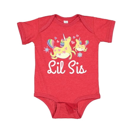

Inktastic Lil Sis Unicorn Girls Sister Gift Baby Girl Bodysuit