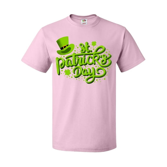 Inktastic St. Patrick's Day Hand Lettering with Green Top Hat T-Shirt