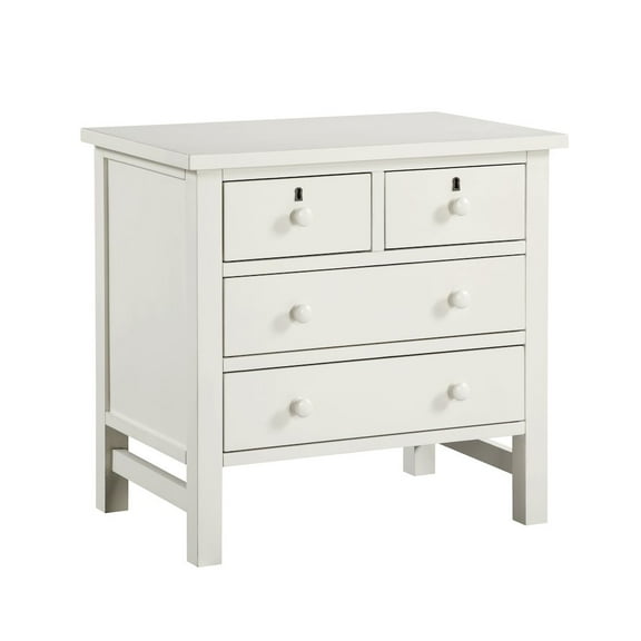 Comfort Pointe Greenwich 4-drawer Antique White Wood Storage Nightstand