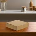 thumbnail image 4 of WASHWEPE 20Ud Cajas Kraft Para Pizza Y Comida Para Llevar Con Práctico Y Resistente Color Marrón, 4 of 7