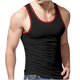 thumbnail image 1 of Hombres Camisetas de Verano de Punto de Raya Vertical Deportes de Fitness Cuello Redondo Camiseta, 1 of 7