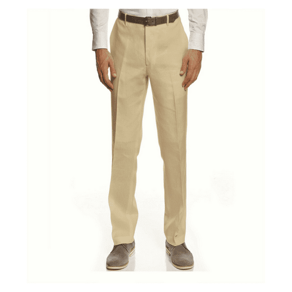 Cubavera, Men's Linen Casual Pant, Wheat/Beige, Size 30x35