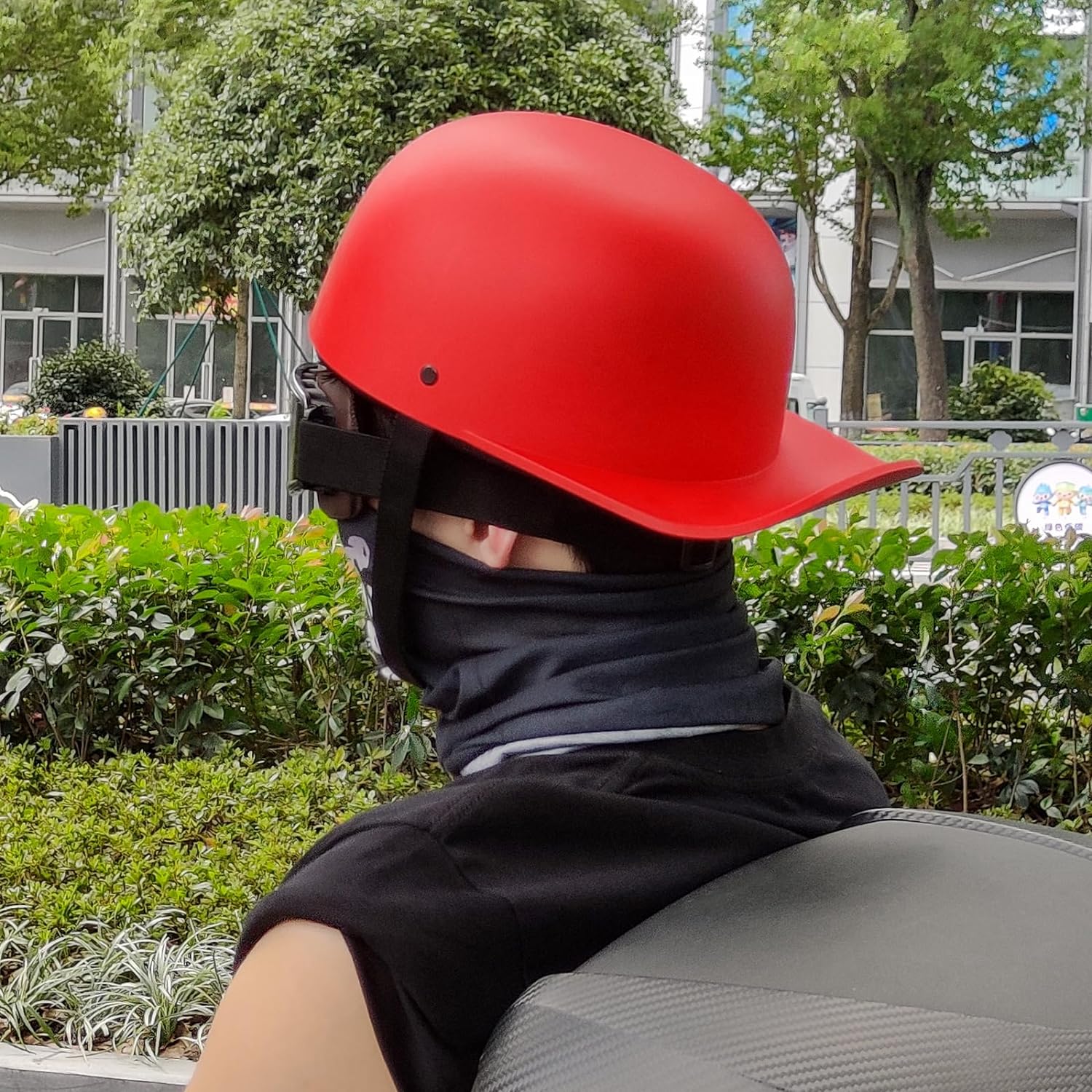 HOYUFEI Baseball Style Cap Motorcycle Helmets Matte Black Unisex-Adult ...