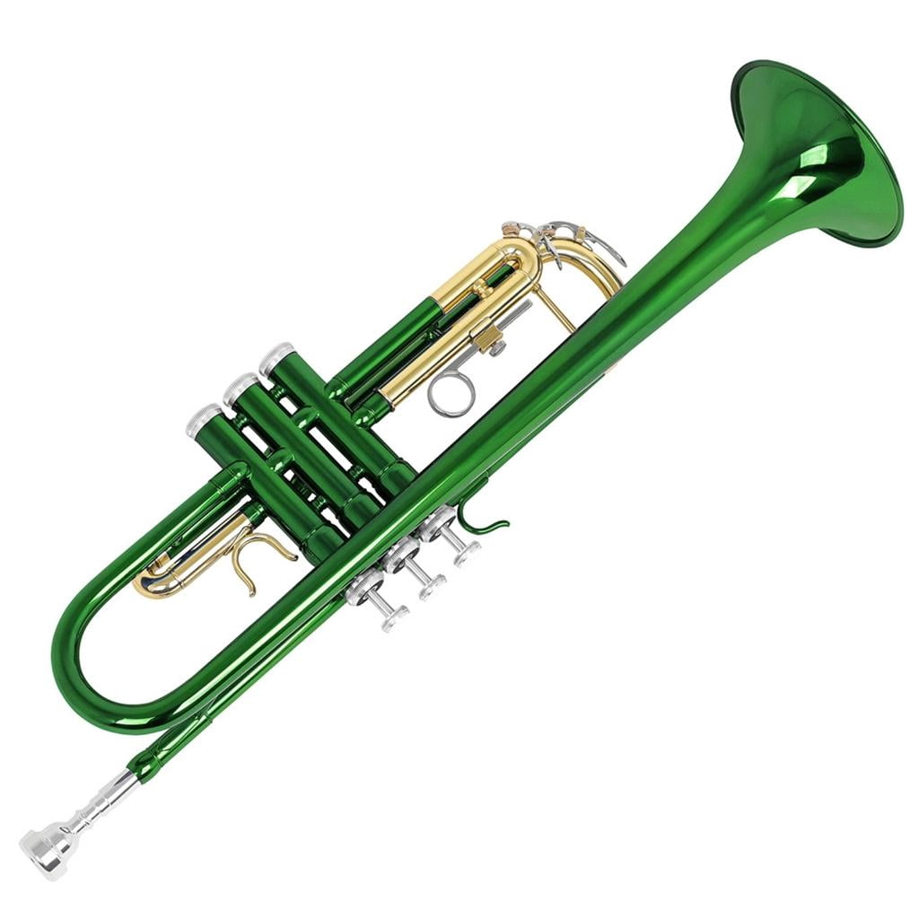 SDFGTstore Brass Student Trumpet Bb Trumpet with Case Professional Trumpet Musical Instruments for Beginner or Advanced Student