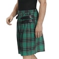 thumbnail image 2 of Vjnyvs Scottish Plaid Kilt Scottish Pleated Tartan Skirt Kilts Clothing Traditional Skirt for Men, 2 of 7