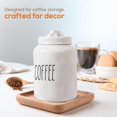 thumbnail image 4 of CHL-Ceramic Coffee Jar, Modern Rae Dunn Farmhouse Design with "COFFEE" Wording, Kitchen Decor and Organization, Airtight Food Storage Container for Coffee Beans, 9.5" H x 3.94" D, White, 4 of 4