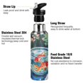 thumbnail image 3 of Yayeee 20oz Insulated Water Bottle Double Wall Stainless Steel with Flip Straw Lid, Red Goldfish, 3 of 7